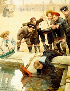 男の子とそのヨット 作： Paul Charles Chocarne Moreau