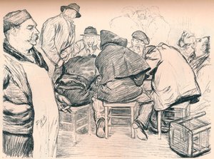 「アナキストのための液体リフレッシュメントの提供者」、c1895 作： Paul Charles Renouard
