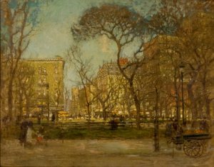 マディソンスクエア、1905年頃（キャンバスに油彩） 作： Paul Cornoyer