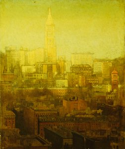 ニューヨークの街並み、 作： Paul Cornoyer