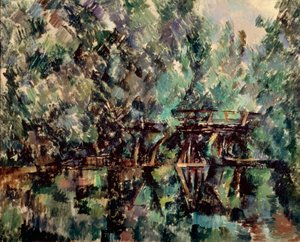 池にかかる橋、c1898。