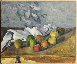 リンゴとナプキン 作： Paul Cézanne