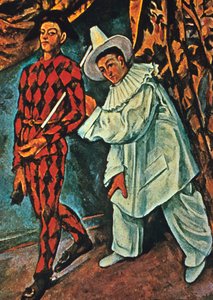 アルルカンとピエロ、1888 作： Paul Cézanne
