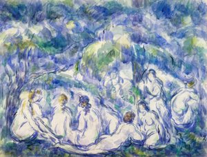 入浴者 作： Paul Cézanne