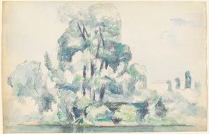 メダンのセーヌ川岸 作： Paul Cézanne
