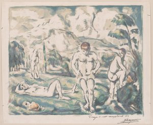 水浴者 作： Paul Cézanne
