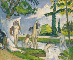 入浴者、1874-75。 作： Paul Cézanne