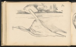 暖炉の前のふいご 作： Paul Cézanne