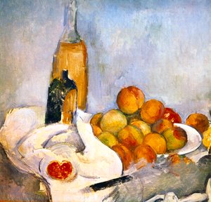 ボトルとリンゴ、c1870-1906 作： Paul Cézanne