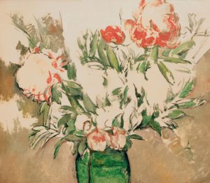 緑の鍋に牡丹の花束 作： Paul Cézanne