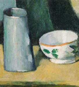 ボウルとミルク水差し 作： Paul Cézanne