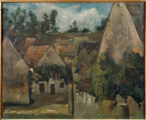 オーヴェルのカルフール・ド・リュ・レミー 作： Paul Cézanne