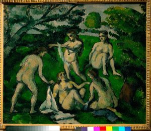 入浴者5名 作： Paul Cézanne