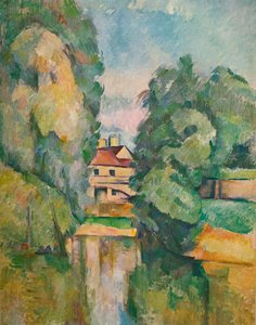川沿いのカントリーハウス、c1890 作： Paul Cézanne