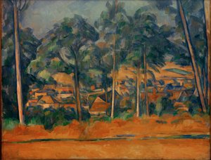 木の後ろの村 作： Paul Cézanne