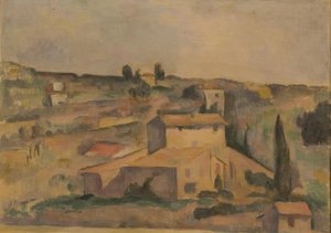E.ファブリ（セザンヌ後）、ベルビューの風景 作： Paul Cézanne