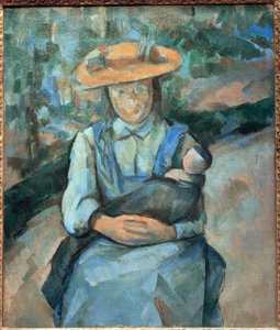 人形を持つ少女 作： Paul Cézanne