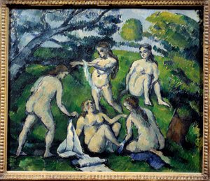 ポールセザンヌの5つの入浴者絵画 作： Paul Cézanne