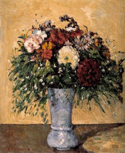 青い花瓶の花、1873-1875