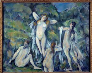 4人の水浴者の絵 ポール・セザンヌ（1839-1906） 1888年 コペンハーゲン、カールバーグ・グリプトテク 作： Paul Cézanne