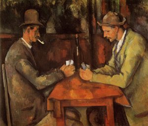 フランス語：Les Joueurs de cartes カード・プレイヤーズ 作： ポール・セザンヌ