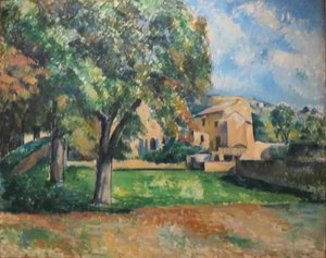 フランス語：Marronniers et ferme du Jas de Bouffan 栗とジャス・ド・ブーファン農場 作： Paul Cézanne