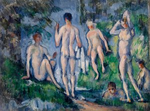 海水浴客のグループ 作： Paul Cézanne