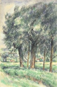 木のグループ、1877-80 作： Paul Cézanne
