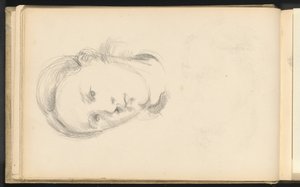 若い女性の頭 作： Paul Cézanne