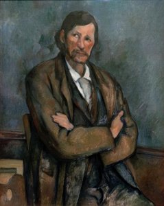 組んだ腕を持つ男 作： Paul Cézanne
