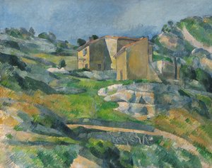 プロヴァンスの住宅：レスターク近くのリオー渓谷、1833年 作： Paul Cézanne