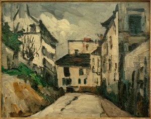 モンマルトルのRue des Saules 作： Paul Cézanne