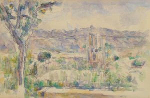 ローブのワークショップから見たエクス大聖堂 作： Paul Cézanne