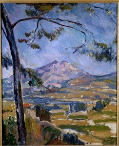 La montagne Sainte Victoire ポール・セザンヌ（1839-1906）の絵画 19世紀。薄暗い。0.55 x 0.45 m Paris, Musee d