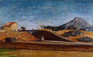 サントヴィクトワール山のあるトレンチ 作： Paul Cézanne