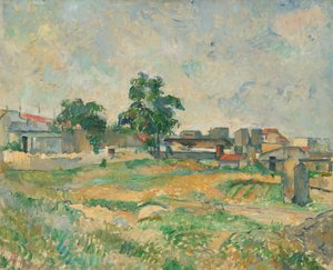 パリ近郊の風景、c. 1876年。 作： Paul Cézanne
