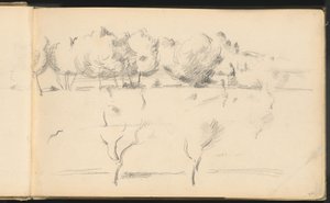木のある風景 作： Paul Cézanne