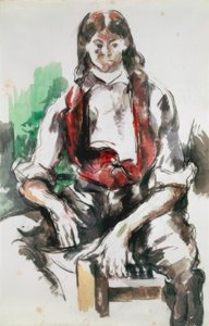 赤いベストの少年 作： Paul Cézanne