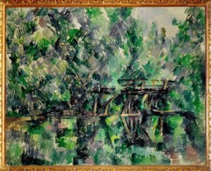 池にかかる橋 作： Paul Cézanne