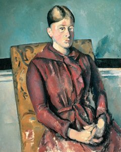 黄色いアームチェアに座ったセザンヌ夫人 作： Paul Cézanne