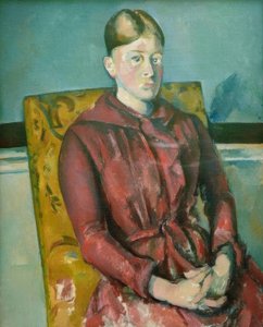 黄色の肘掛け椅子のセザンヌ夫人 作： Paul Cézanne