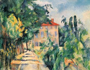 赤い屋根の家（ジャス・ド・ブファン） 作： Paul Cézanne