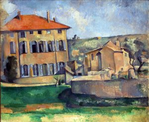 Maison et ferme a Jas de Bouffan - Jas de Bouffanの家と農場 par Cezanne, Paul (1839-1906).キャンバスに油彩、サイズ：60x73、1887年頃、プラハのナショナル・ギャラリー 作： Paul Cézanne