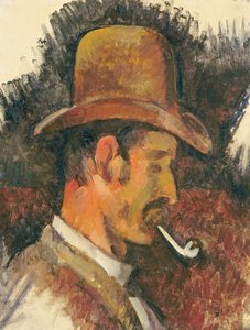 パイプを持つ男、1892〜96 作： Paul Cézanne