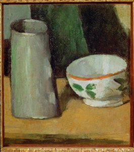 ミルクボウルと水差し 作： Paul Cézanne