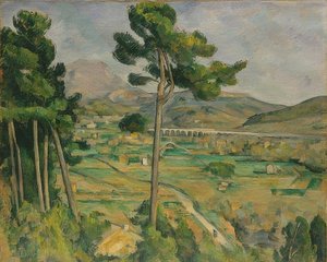 モンサントヴィクトワールとアーク川渓谷の高架橋。 1882？85 作： Paul Cézanne