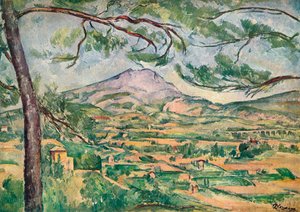 ラージパインのあるモンサントヴィクトワール、c1887。 作： Paul Cézanne