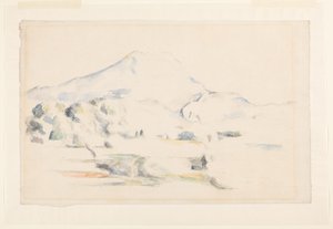 Montagne Sainte-Victoire、c.1885-87（敷紙にグラファイトと水彩）
