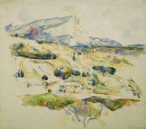 サントヴィクトワール山はローヴに向かっています。サントヴィクトワールレーヴのマウンテンビュー、1902-1906年頃 作： Paul Cézanne