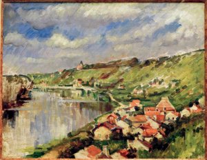 オワーズ沿いの風景 作： Paul Cézanne